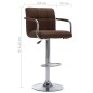 vidaXL Barhocker 2 Stk. Braun Stoff vidaXL Barhocker 2 Stk. Braun Stoff