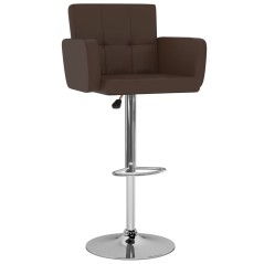 vidaXL Barhocker 2 Stk. Braun Kunstleder 