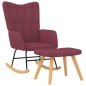 vidaXL Schaukelstuhl mit Hocker Stoff Weinrot vidaXL Schaukelstuhl mit Hocker Stoff Weinrot