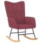 vidaXL Schaukelstuhl mit Hocker Stoff Weinrot vidaXL Schaukelstuhl mit Hocker Stoff Weinrot
