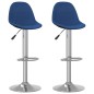 vidaXL Barhocker 2 Stk. Blau Stoff vidaXL Barhocker 2 Stk. Blau Stoff