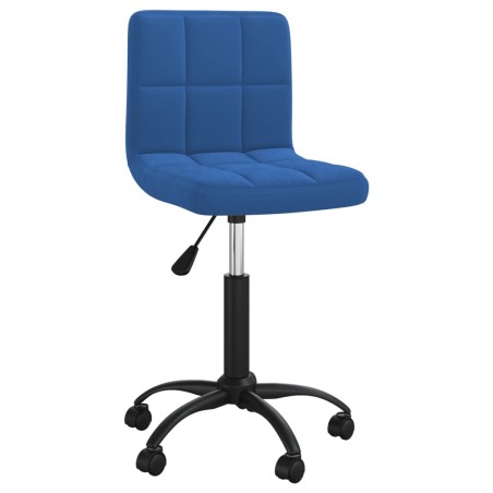 vidaXL Bürostuhl Drehbar Blau Samt 