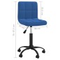 vidaXL Bürostuhl Drehbar Blau Samt vidaXL Bürostuhl Drehbar Blau Samt