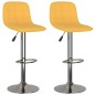 vidaXL Barhocker 2 Stk. Gelb Stoff vidaXL Barhocker 2 Stk. Gelb Stoff