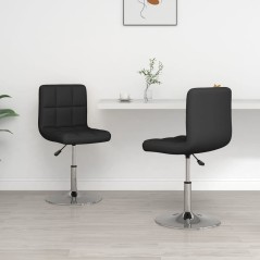 vidaXL Esszimmerstühle 2 Stk. Schwarz Kunstleder