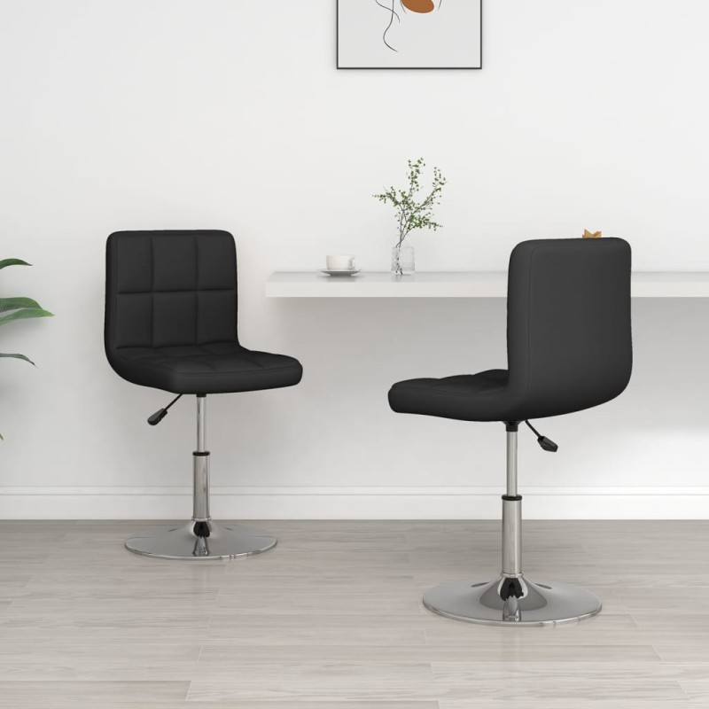 vidaXL Esszimmerstühle 2 Stk. Schwarz Kunstleder vidaXL Esszimmerstühle 2 Stk. Schwarz Kunstleder
