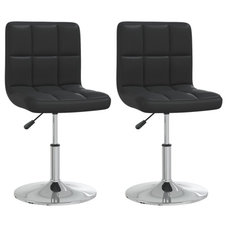 vidaXL Esszimmerstühle 2 Stk. Schwarz Kunstleder