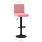 vidaXL Barhocker Rosa Samt vidaXL Barhocker Rosa Samt