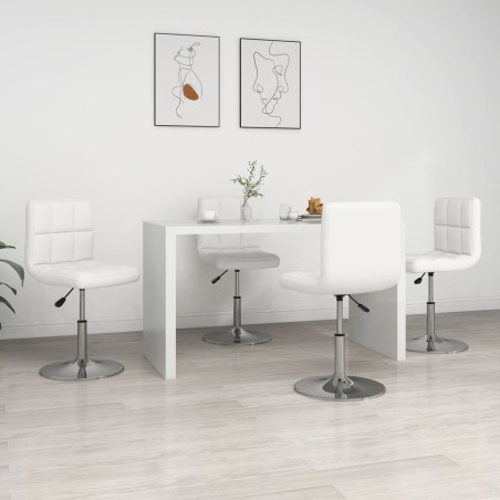 vidaXL Esszimmerstühle 4 Stk. Weiß Kunstleder 