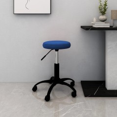 vidaXL Bürostuhl Drehbar Blau Samt 