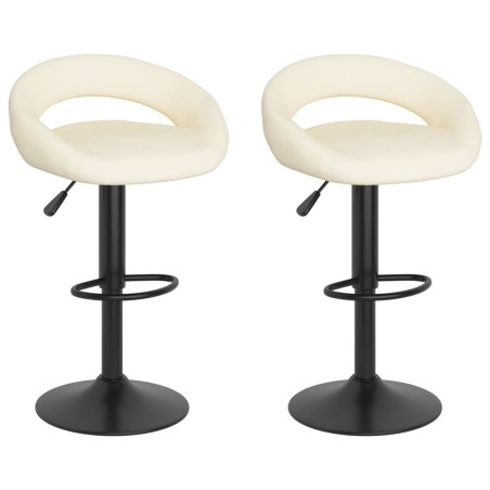 vidaXL Barhocker 2 Stk. Creme Samt 