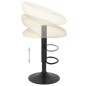 vidaXL Barhocker 2 Stk. Creme Samt vidaXL Barhocker 2 Stk. Creme Samt