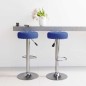 vidaXL Barhocker 2 Stk. Blau Stoff vidaXL Barhocker 2 Stk. Blau Stoff