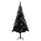 Künstlicher Weihnachtsbaum mit LEDs & Ständer Schwarz 210cm PVC Künstlicher Weihnachtsbaum mit LEDs & Ständer Schwarz 210cm PVC