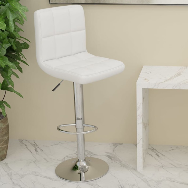 vidaXL Barhocker Weiß Kunstleder vidaXL Barhocker Weiß Kunstleder