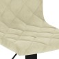 vidaXL Barhocker 2 Stk. Creme Samt vidaXL Barhocker 2 Stk. Creme Samt