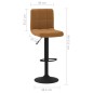 vidaXL Barhocker Braun Samt vidaXL Barhocker Braun Samt