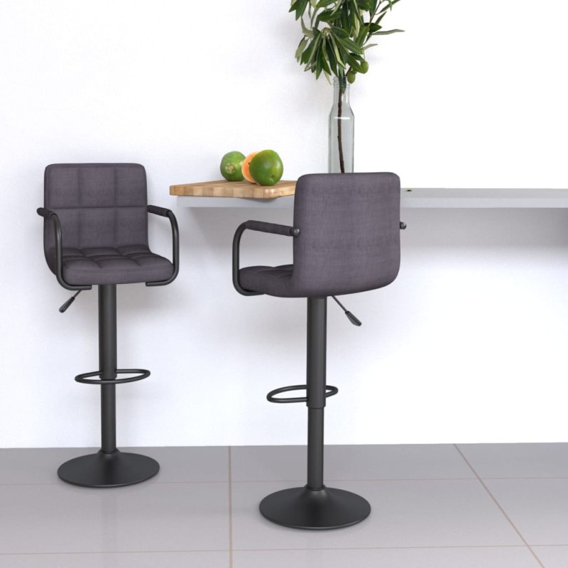 vidaXL Barhocker 2 Stk. Taupe Stoff vidaXL Barhocker 2 Stk. Taupe Stoff