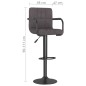 vidaXL Barhocker 2 Stk. Taupe Stoff vidaXL Barhocker 2 Stk. Taupe Stoff