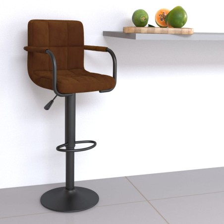 vidaXL Barhocker Braun Samt 