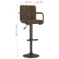 vidaXL Barhocker 2 Stk. Braun Stoff vidaXL Barhocker 2 Stk. Braun Stoff