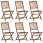 vidaXL Klappbare Gartenstühle 6 Stk. mit Kissen Massivholz Akazie vidaXL Klappbare Gartenstühle 6 Stk. mit Kissen Massivholz Akazie