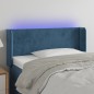 vidaXL LED Kopfteil Dunkelblau 83x16x78/88 cm Samt