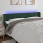 vidaXL LED Kopfteil Dunkelgrün 183x16x78/88 cm Samt