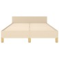 vidaXL Bettgestell ohne Matratze Creme 120x200 cm Stoff vidaXL Bettgestell ohne Matratze Creme 120x200 cm Stoff