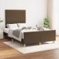vidaXL Bettgestell ohne Matratze Dunkelbraun 120x200 cm Stoff vidaXL Bettgestell ohne Matratze Dunkelbraun 120x200 cm Stoff