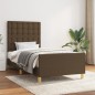vidaXL Bettgestell ohne Matratze Dunkelbraun 100x200 cm Stoff vidaXL Bettgestell ohne Matratze Dunkelbraun 100x200 cm Stoff