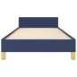 vidaXL Bettgestell ohne Matratze Blau 90x200 cm Stoff vidaXL Bettgestell ohne Matratze Blau 90x200 cm Stoff