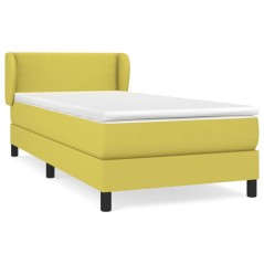 vidaXL Boxspringbett mit Matratze Grün 100x200 cm Stoff