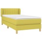 vidaXL Boxspringbett mit Matratze Grün 100x200 cm Stoff vidaXL Boxspringbett mit Matratze Grün 100x200 cm Stoff