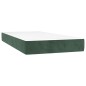 vidaXL Boxspringbett mit Matratze Dunkelgrün 80x200 cm Samt vidaXL Boxspringbett mit Matratze Dunkelgrün 80x200 cm Samt