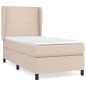 vidaXL Boxspringbett mit Matratze Cappuccino-Braun 90x190cm Kunstleder vidaXL Boxspringbett mit Matratze Cappuccino-Braun 90x190cm Kunstleder