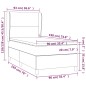 vidaXL Boxspringbett mit Matratze Cappuccino-Braun 90x190cm Kunstleder vidaXL Boxspringbett mit Matratze Cappuccino-Braun 90x190cm Kunstleder