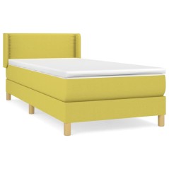 vidaXL Boxspringbett mit Matratze Grün 100x200 cm Stoff