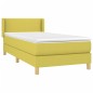 vidaXL Boxspringbett mit Matratze Grün 100x200 cm Stoff vidaXL Boxspringbett mit Matratze Grün 100x200 cm Stoff