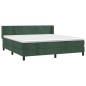vidaXL Boxspringbett mit Matratze Dunkelgrün 160x200 cm Samt vidaXL Boxspringbett mit Matratze Dunkelgrün 160x200 cm Samt