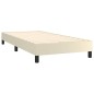 vidaXL Boxspringbett mit Matratze & LED Creme 100x200 cm Kunstleder vidaXL Boxspringbett mit Matratze & LED Creme 100x200 cm Kunstleder