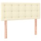 vidaXL Boxspringbett mit Matratze & LED Creme 100x200 cm Kunstleder vidaXL Boxspringbett mit Matratze & LED Creme 100x200 cm Kunstleder