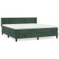 vidaXL Boxspringbett mit Matratze Dunkelgrün 180x200 cm Samt vidaXL Boxspringbett mit Matratze Dunkelgrün 180x200 cm Samt