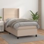 vidaXL Boxspringbett mit Matratze Cappuccino-Braun 90x200cm Kunstleder vidaXL Boxspringbett mit Matratze Cappuccino-Braun 90x200cm Kunstleder