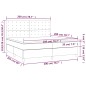 vidaXL Boxspringbett mit Matratze & LED Taupe 200x200 cm Stoff vidaXL Boxspringbett mit Matratze & LED Taupe 200x200 cm Stoff