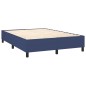 vidaXL Boxspringbett mit Matratze Blau 140x190 cm Stoff vidaXL Boxspringbett mit Matratze Blau 140x190 cm Stoff