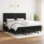 vidaXL Boxspringbett mit Matratze Schwarz 200x200 cm Stoff vidaXL Boxspringbett mit Matratze Schwarz 200x200 cm Stoff