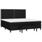 vidaXL Boxspringbett mit Matratze Schwarz 200x200 cm Stoff vidaXL Boxspringbett mit Matratze Schwarz 200x200 cm Stoff