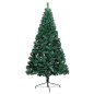 Künstlicher Halber Weihnachtsbaum mit LEDs & Kugeln Grün 210 cm Künstlicher Halber Weihnachtsbaum mit LEDs & Kugeln Grün 210 cm