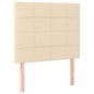 vidaXL Boxspringbett mit Matratze Creme 90x190 cm Stoff vidaXL Boxspringbett mit Matratze Creme 90x190 cm Stoff